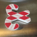 Candy Canes Chunky Wood Refrigerator Magnets