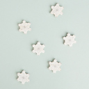 Snowflake Chunky Wood Refrigerator Magnets