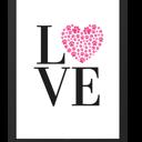 4x6" Love - Portrait 4x6" Paw Print Heart Shaped Wall Art UNFRAMED