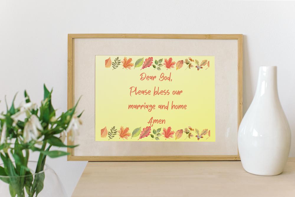 Fall Themed Love & Marriage Prints - UNFRAMED