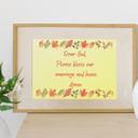 Dear Gold Yellow Foliage Border Fall Themed Love & Marriage Prints - UNFRAMED