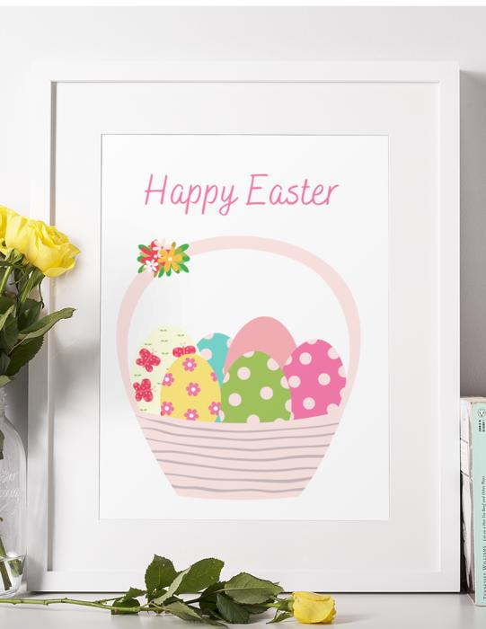 Easter Art Prints - Eggs and Bunnies