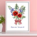  Patriotic Remembrance Bouquet Art Print
