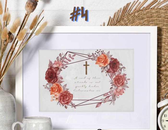 Love & Marriage Foliage Art Prints - Religious