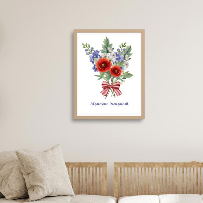 Patriotic Remembrance Bouquet Art Print