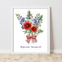  Patriotic Remembrance Bouquet Art Print