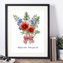  Patriotic Remembrance Bouquet Art Print