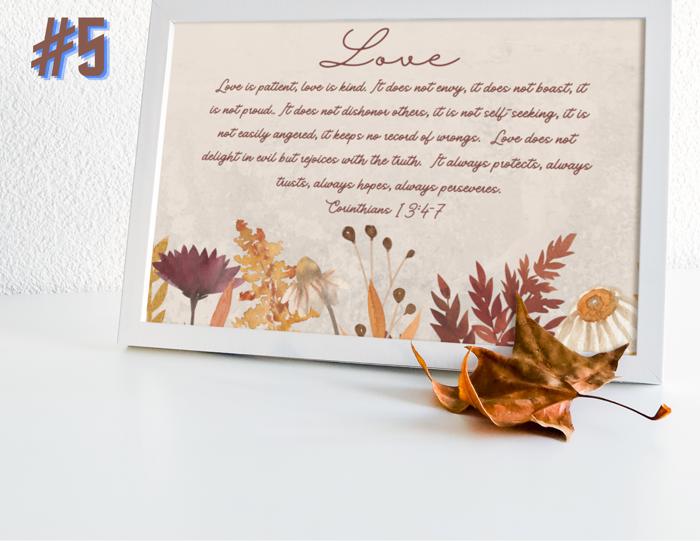 Love & Marriage Foliage Art Prints - Religious