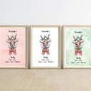  Birth Month Flower Bunch Wall Art Print