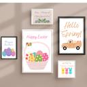  Easter Art Prints - Eggs and Bunnies