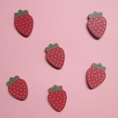 Handmade Refrigerator Magnets - Set of 6 Chunky Wood Shapes
