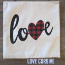 Love Cursive Valentine's Day Pillow Covers