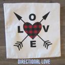 Directional Love Valentine's Day Pillow Covers
