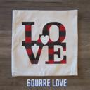 Square Love Valentine's Day Pillow Covers