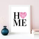4x6" Home - Portrait 4x6" Paw Print Heart Shaped Wall Art UNFRAMED