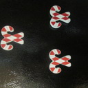 Candy Canes Chunky Wood Refrigerator Magnets