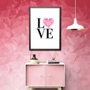 8x10" Love - Portrait 8x10" Paw Print Heart Shaped Wall Art UNFRAMED