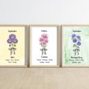  Birth Month Flower Bunch Wall Art Print