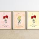  Birth Month Flower Bunch Wall Art Print