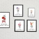  "Tied the Knot" Couple's Custom Bouquet Print