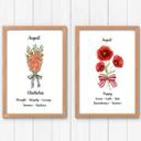  Birth Month Flower Bunch Wall Art Print