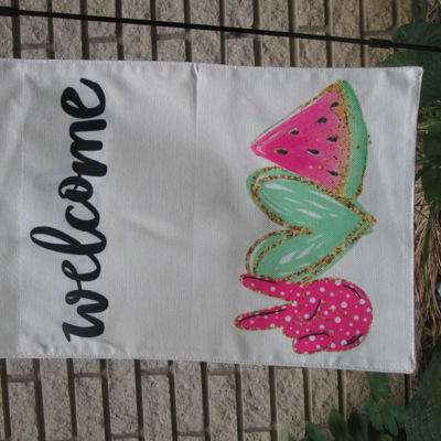 Home & Garden Welcome Flag