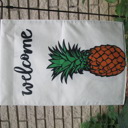 Pineapple Home & Garden Welcome Flag