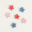 Stars Chunky Wood Refrigerator Magnets