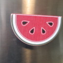 Watermelon Chunky Wood Refrigerator Magnets