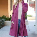  LONG SLEEVE OPEN FRONT POCKET CARDIGAN