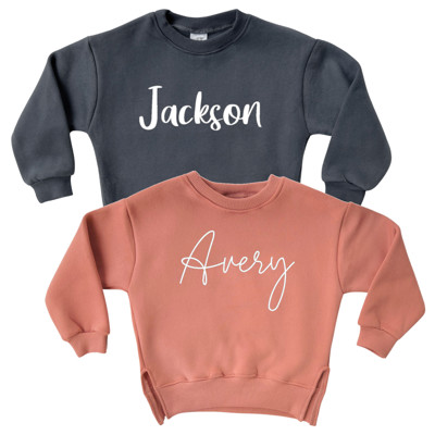 Personalized Sweatshirts for Babies. Toddlers, & Kids