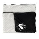 Black Rabbit Personalized Silky Soft Minky Baby Blanket