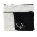 Black Stars Personalized Silky Soft Minky Baby Blanket