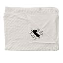 White Rabbit Personalized Silky Soft Minky Baby Blanket