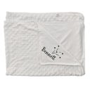 White Stars Personalized Silky Soft Minky Baby Blanket