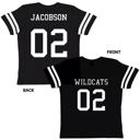 3T Black Personalized Football Jersey for Toddlers with Front & Back Printing