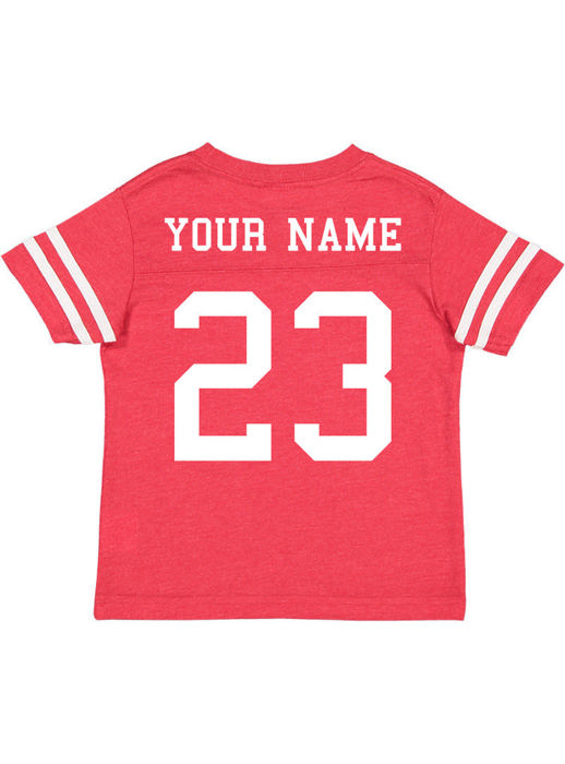 Personalized Football Jersey for Toddlers with Front & Back Printing