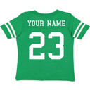 S Green Personalized Football Jersey for Kids with Front & Back Printing