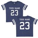S Navy Personalized Football Jersey for Kids with Front & Back Printing