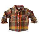 12M Brown & Red Personalized Cozy Soft Flannels for Babies - Thick, Warm, & Snuggly Jacket 