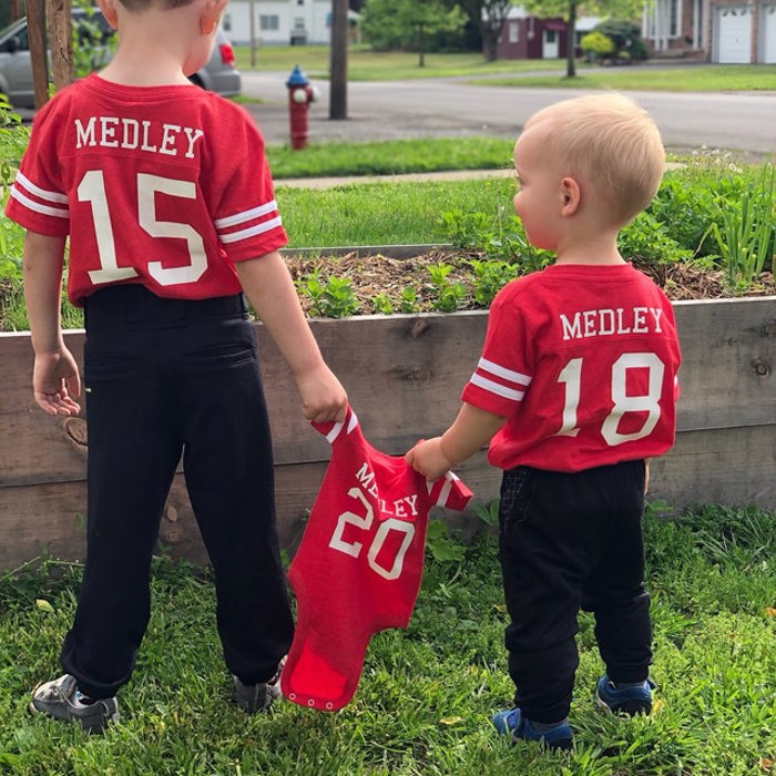 Personalized Football Jersey for Toddlers with Front & Back Printing