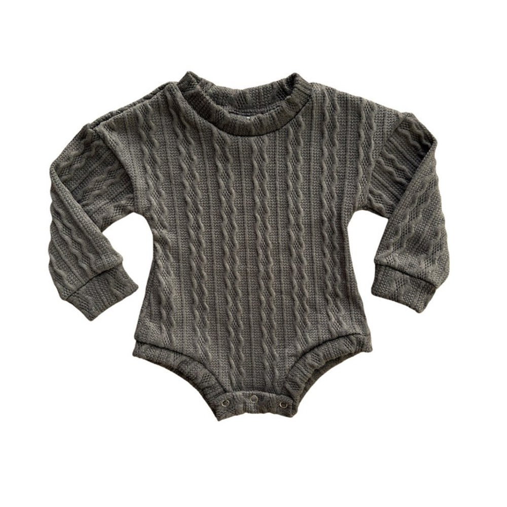 Soft Knit Baby Long Sleeve Bodysuit - Cozy Sweater Top