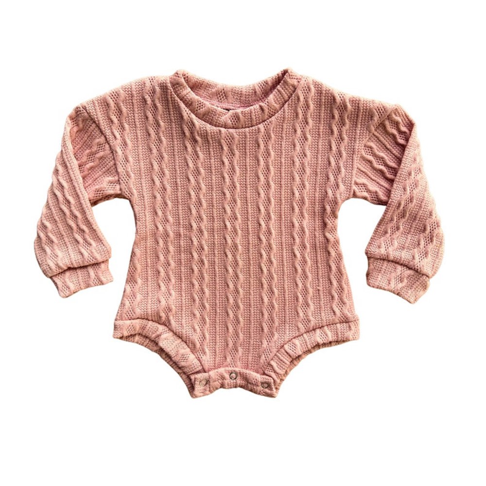 Soft Knit Baby Long Sleeve Bodysuit - Cozy Sweater Top