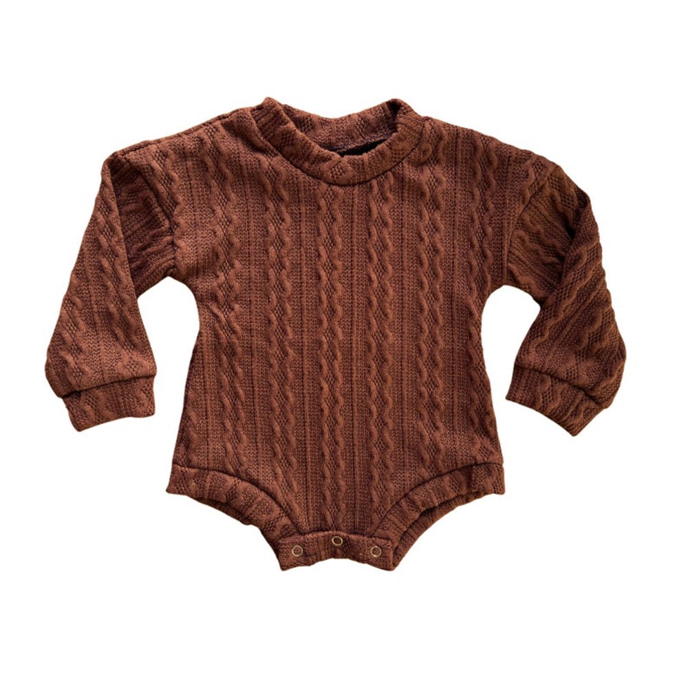 Soft Knit Baby Long Sleeve Bodysuit - Cozy Sweater Top