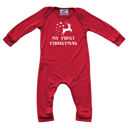 3M Flying Reindeer First Christmas Silky Long Sleeve Baby Romper