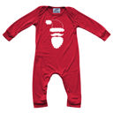 12M Santa Graphic Long Sleeve Red Christmas Romper