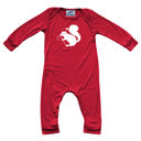 18M Santa Squirrel Graphic Long Sleeve Red Christmas Romper