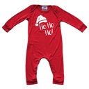 3M Ho Ho Ho Graphic Long Sleeve Red Christmas Romper