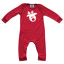 6M Rudolph Graphic Long Sleeve Red Christmas Romper