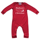 6M Deer Personalized First Christmas Long Sleeve Baby Romper